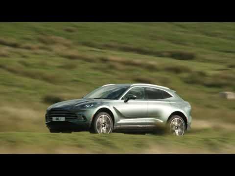 Luxury cars: New Aston Martin DBX: On road Stirling Green 4K mp4