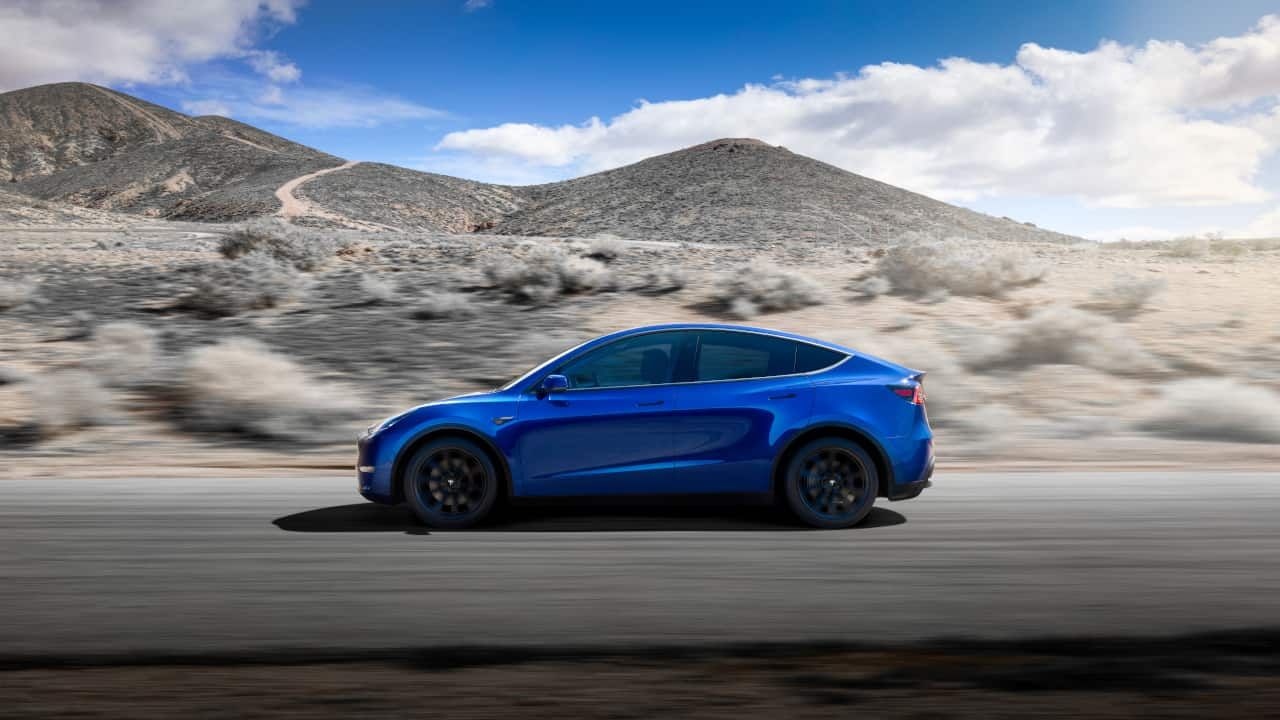 Tesla Model Y Side Blue