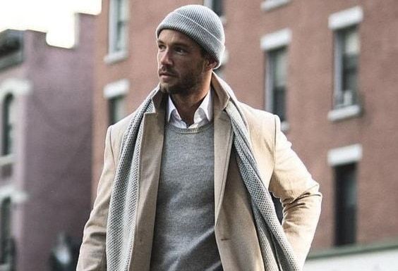 Grey Coat with Wool Pants Casual Winter Outfits For Men (2 ideas & outfits)