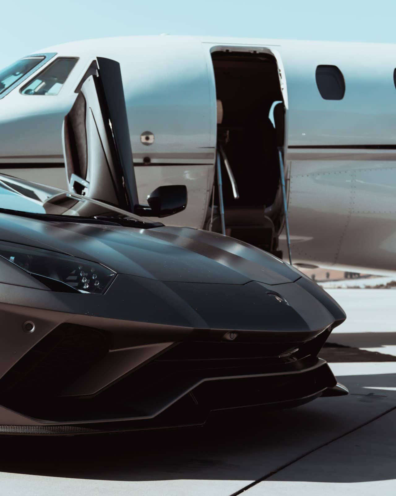Lamborghini And Private Jet