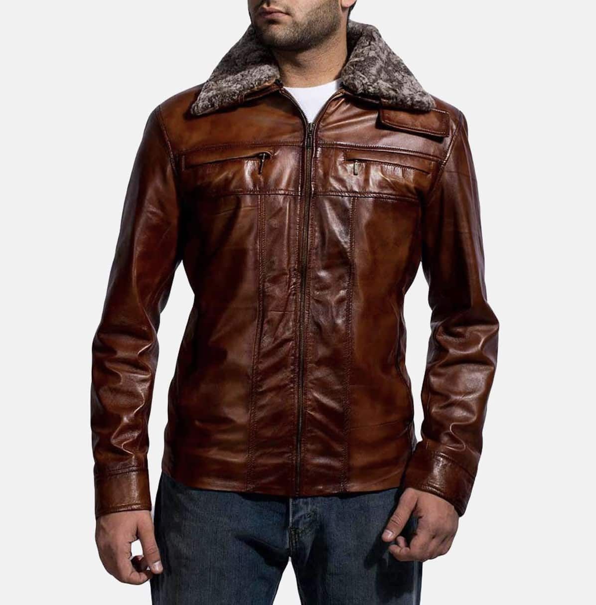 Brown Leather Jacket 4
